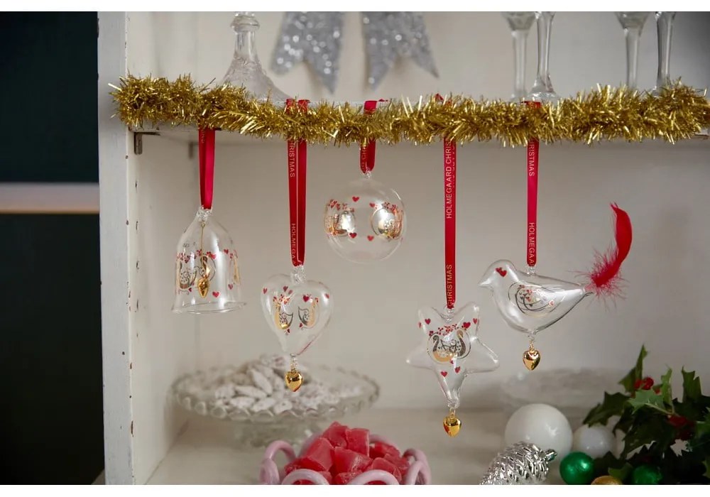 Pallina di Natale in vetro soffiata a mano ø 6,5 cm Ann-Sofi Romme Annual Christmas Bauble 2025 – Holmegaard