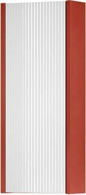 Specchio contenitore bagno Niwa cannettato laccato opaco paprika con vetro bianco, 1 anta P17 x L30 x H78.5 cm laccato