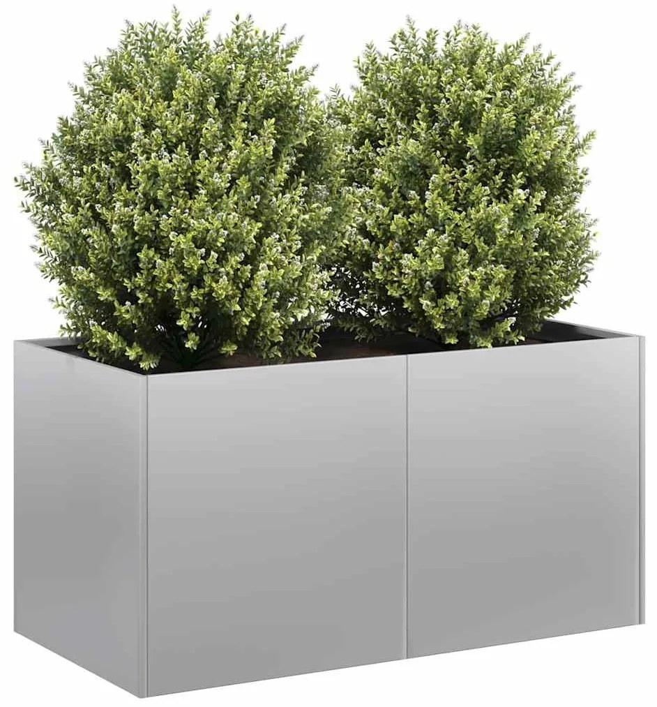 Fioriera 80x40x40 Cm İn Acciaio Zincato /