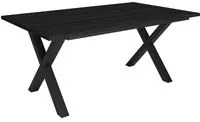 Tavolo da pranzo 8 posti 167x90 cm con gambe in legno stile moderno colore Nero