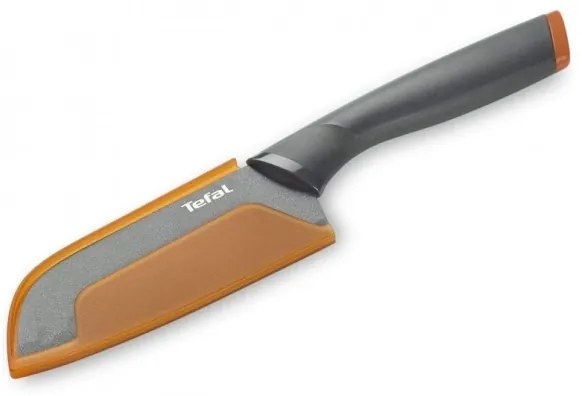 Tefal - Coltello santoku in acciaio inox FRESH KITCHEN 12 cm grigio/arancio