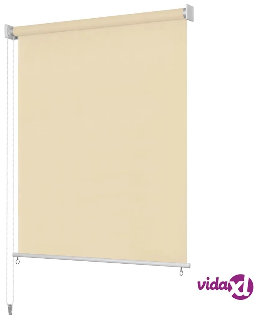 vidaXL Tenda a Rullo per Esterni 160x140 cm Crema