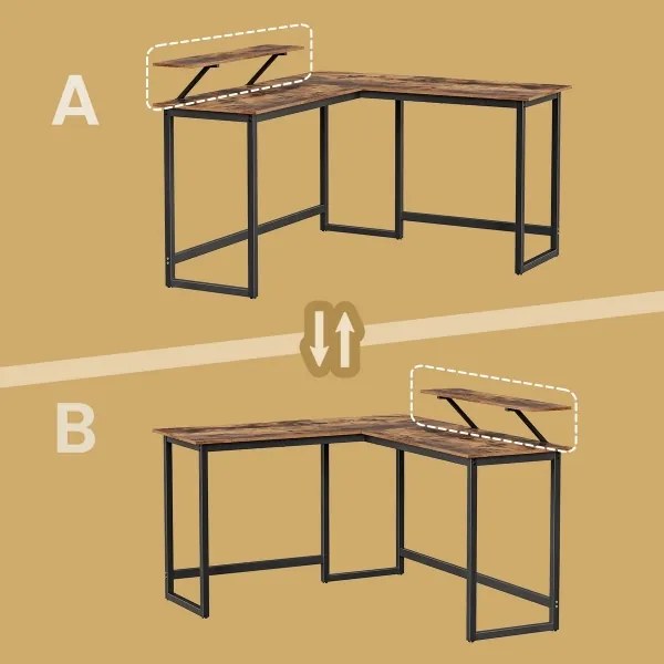 Scrivania angolare SOLEA nera