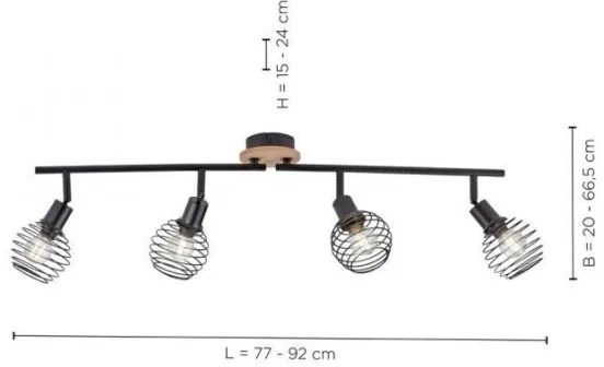 Leuchten Direkt 15924-79 - Faretto EUGEN 4xE14/40W/230V