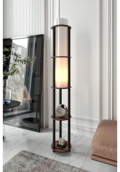 Lampada da terra con ripiani NOTO 1xE27/40W/230V marrone/nero