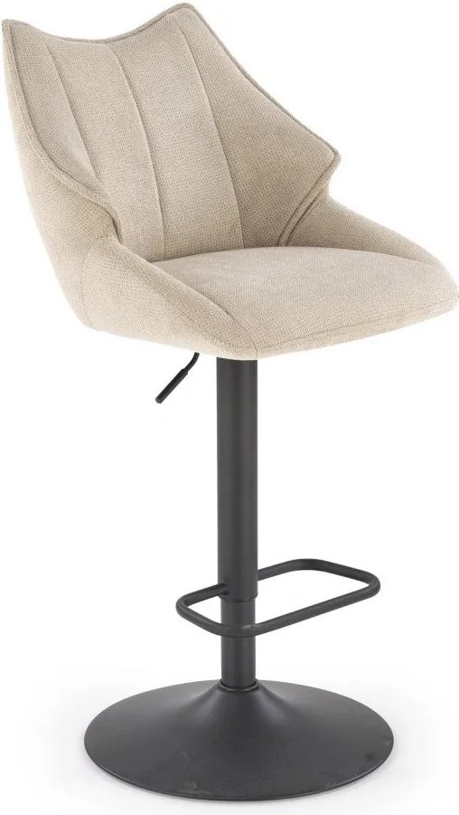 Sgabello da bar H122 in beige/nero