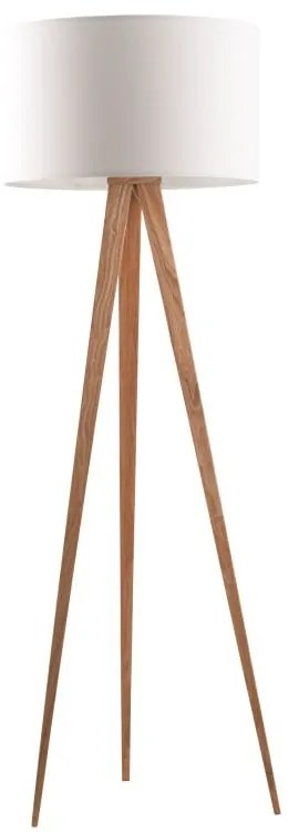 Lampada da terra bianca Tripod Wood, ø 50 cm - Zuiver