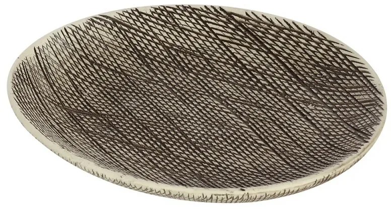 Portasapone In Ceramica Marrone Da Appoggio Con Gusto Etnico Safari