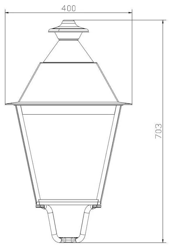 Lampione Stradale 65W, 150lm/W, Dimmerabile 1-10V, Programmabile - PHILIPS Xitanium Colore  Bianco Caldo 2.700K