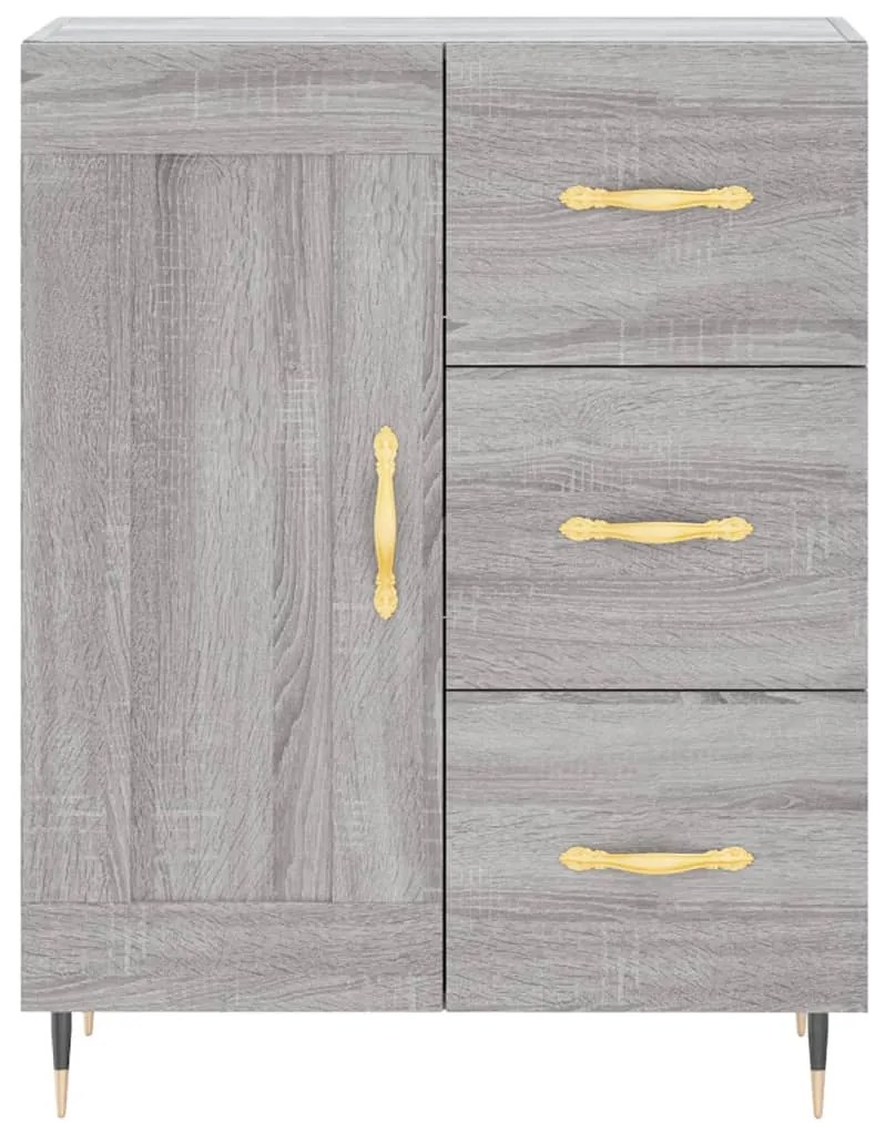 Credenza grigio sonoma 69,5x34x90 cm in legno multistrato