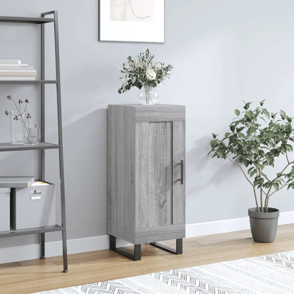 Credenza grigio sonoma 34,5x34x90 cm in legno multistrato