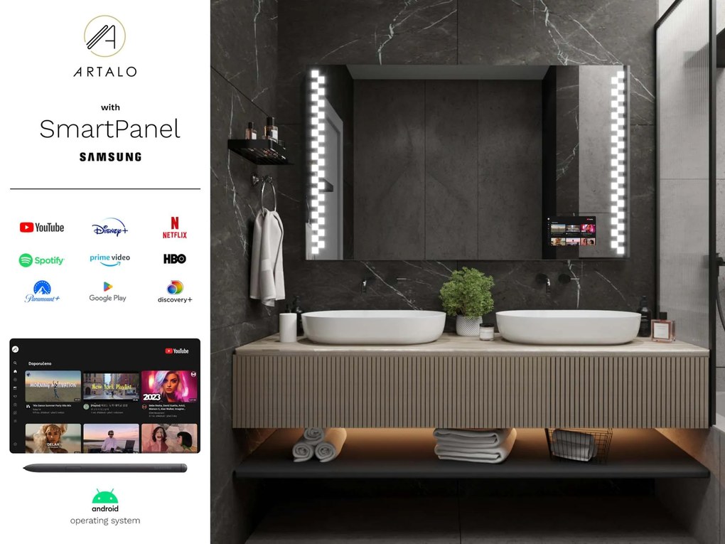 Specchio con LED illuminazione M8 premium