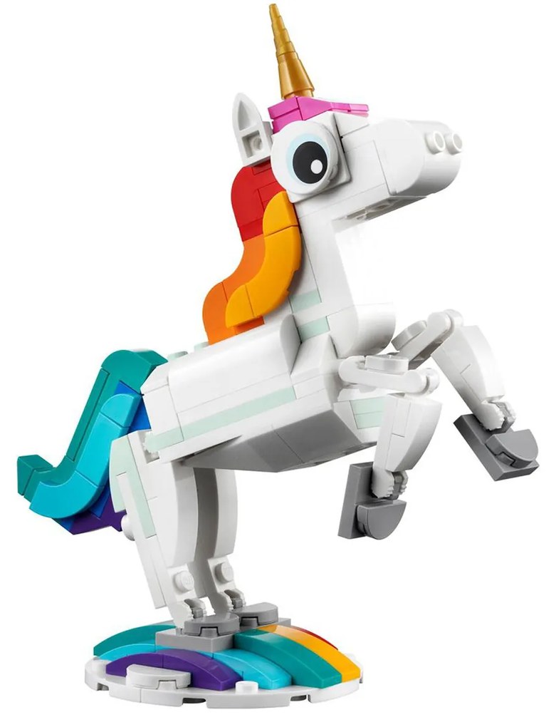 Unicorno Magico 3 in 1 set Creator da costruire Lego