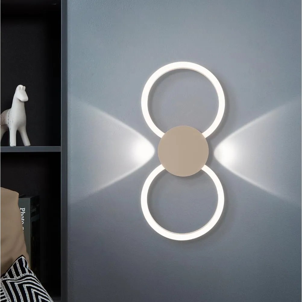 Eglo 902127 - Applique da parete LED VENTICELLO LED/20W/230V + LED/0,91W beige