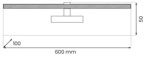 Lampada LED da quadro PRADO LED/11W/230V cromo lucido