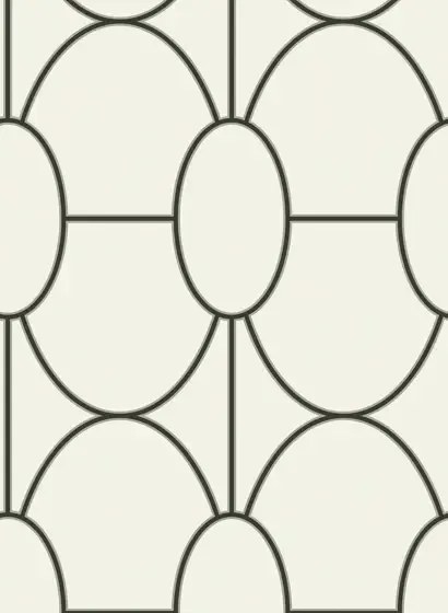 Cole & Son Carta da parati Riviera - Black/ White