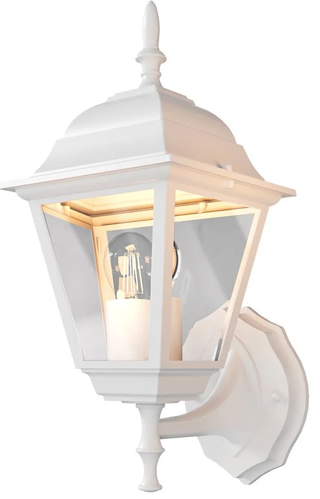 Applique Lanterna da Esterno E27 IP54 Bianca - Serie ALFIERI 1A