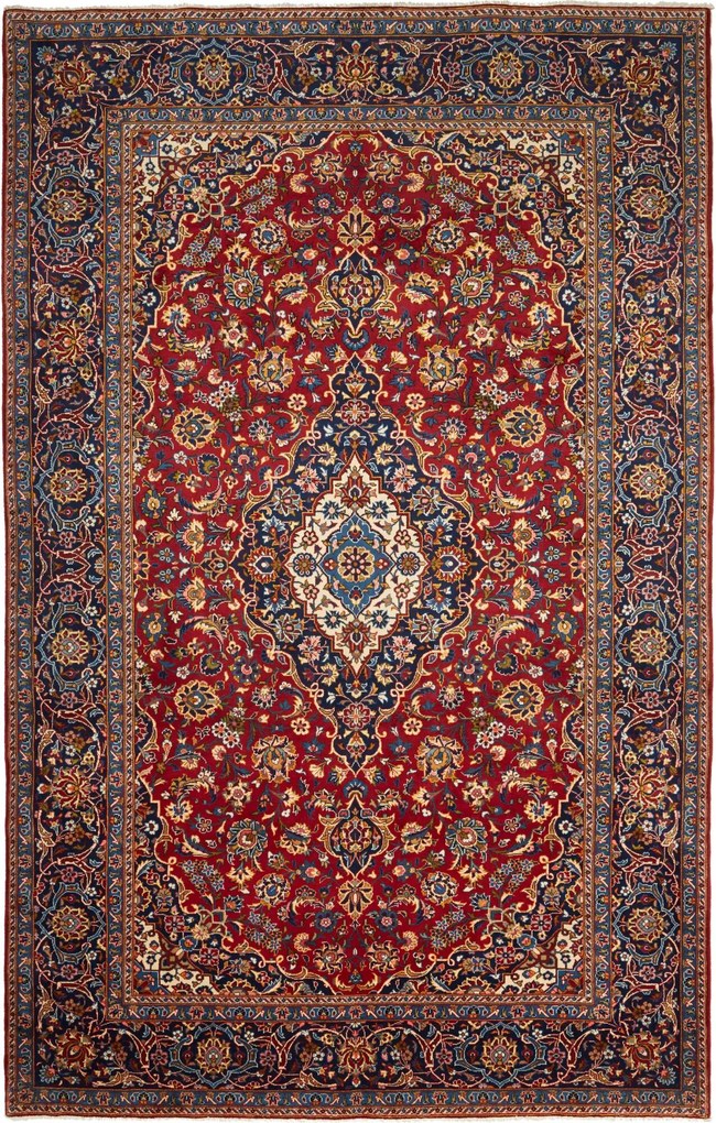 Kashan Tappeto persiano 230 x 350 Rosso (Iran) Annodato A Mano