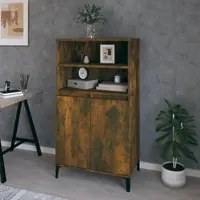 Credenza Rovere Fumo 60x36x110 cm in Legno Multistrato 821233