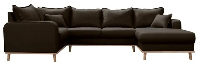 Divano angolare nero (angolo destro) Beata - Ropez