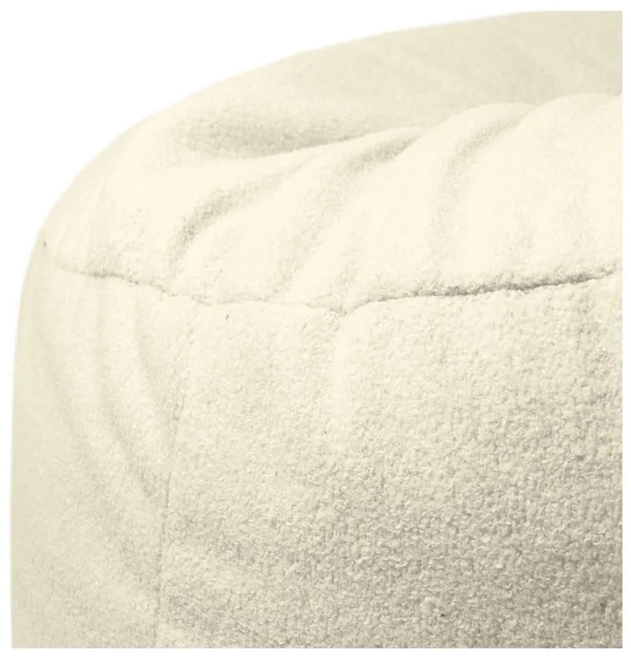 Puof a sacco grigio chiaro con rivestimento in bouclé Om 110 – SLOWDOWN