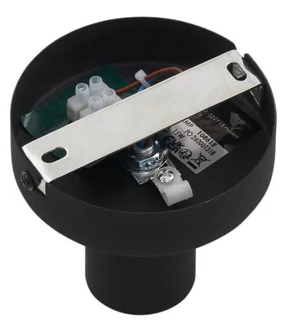 Plafoniera di design nera con vetro sfumato fumo - Pillon