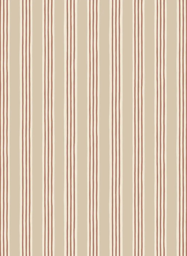 Josephine Munsey Carta da parati Kemble Stripe - Hibernacle/ Cromwell Stone/ Saltridge