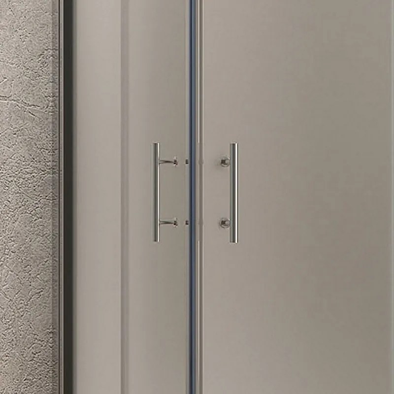 Box doccia tre lati 80x80x80 vetro opaco apertura angolare KF1000 - KAMALU