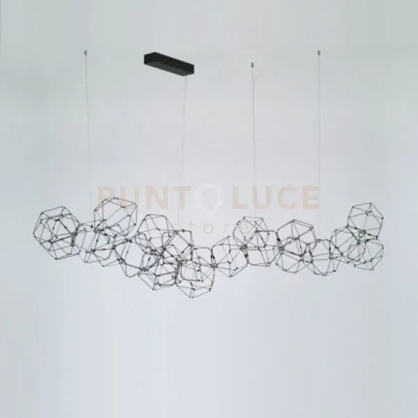 Lucciola 21  lampada a sospensione, cromato nero led 3000k 100,8w, ...