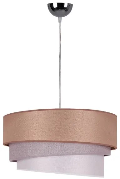 Duolla - Lampadario a sospensione con filo TRIO 1xE27/40W/230V diametro 45 cm marrone/grigio/argento