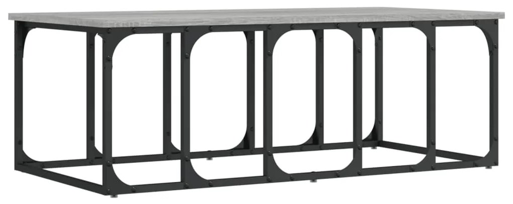 Tavolino salotto grigio sonoma 100x50x35,5cm legno multistrato