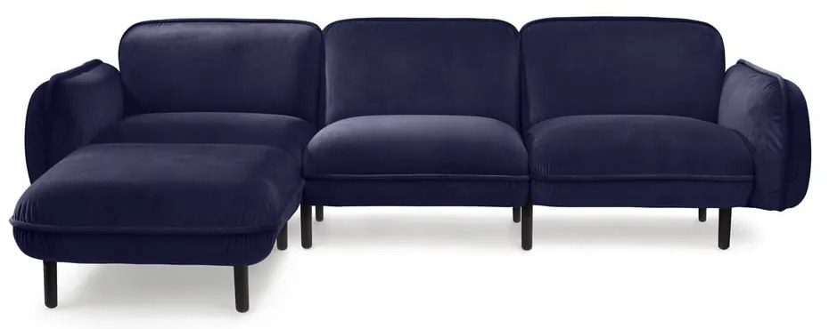Divano in velluto blu scuro Bean - EMKO