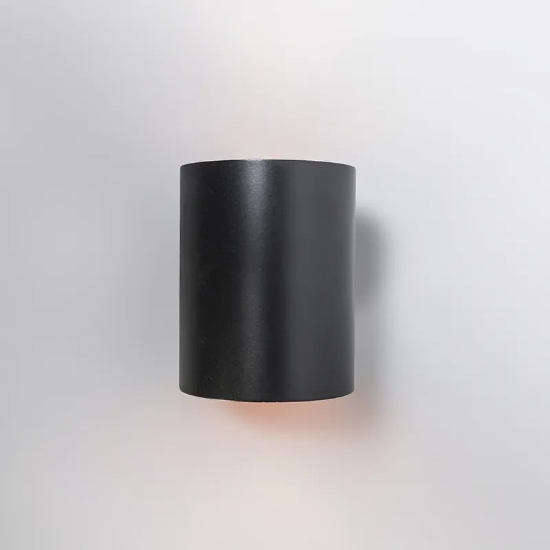 Set di 2 lampade da parete nere con oro rotondo - Sola