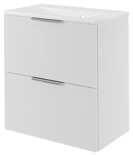 Mobile da bagno sospeso sotto lavabo L 105 x H 25 x P 46 cm bianco, 1 cassetto Neo, Maniglie acquistabili separatamente