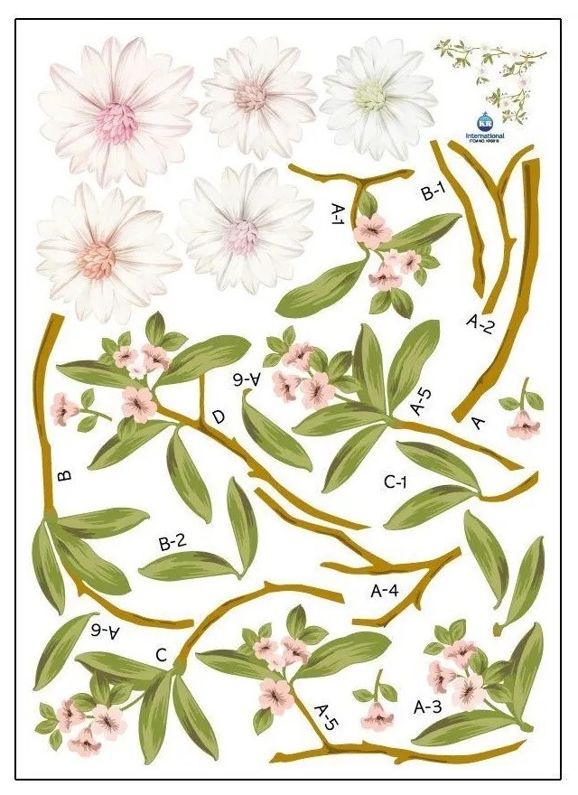 Set di adesivi sulla magnolia in fiore - Ambiance