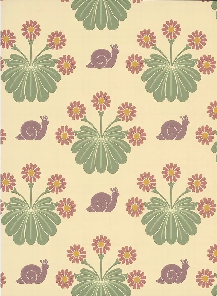 Little Greene Tapete Burges Snail - Travertine