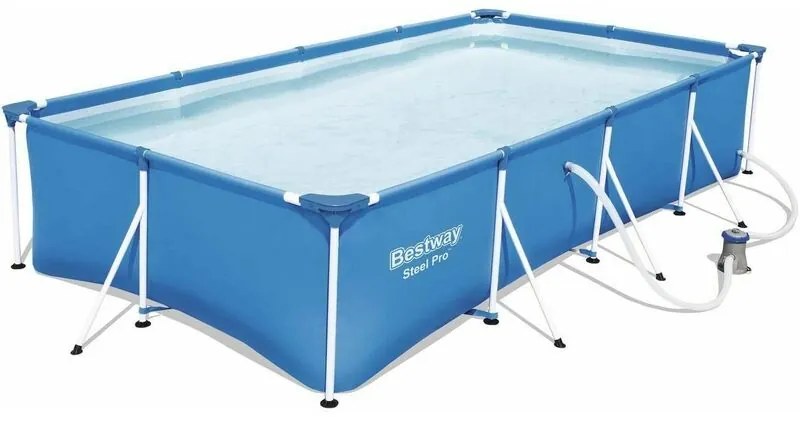 Steel pro 56424 piscina rettangolare fuori terra piscina 400x211x81h - Bestway