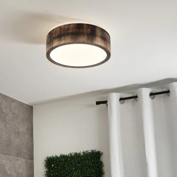 Brilagi - Plafoniera LED CARVALHO SMOKEY LED/20W/230V rovere Ø 27,5 cm