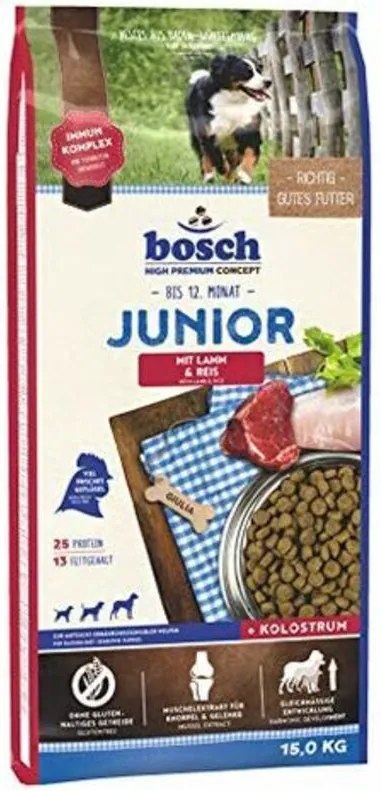 Bosch Junior Alimento Secco per Cani con Agnello e Riso - 15 kg