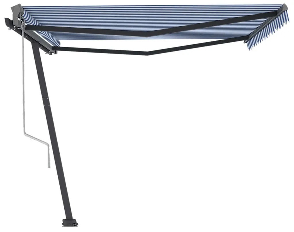 Tenda Retrattile Automatica con Palo 400x350 cm Arancio Marrone