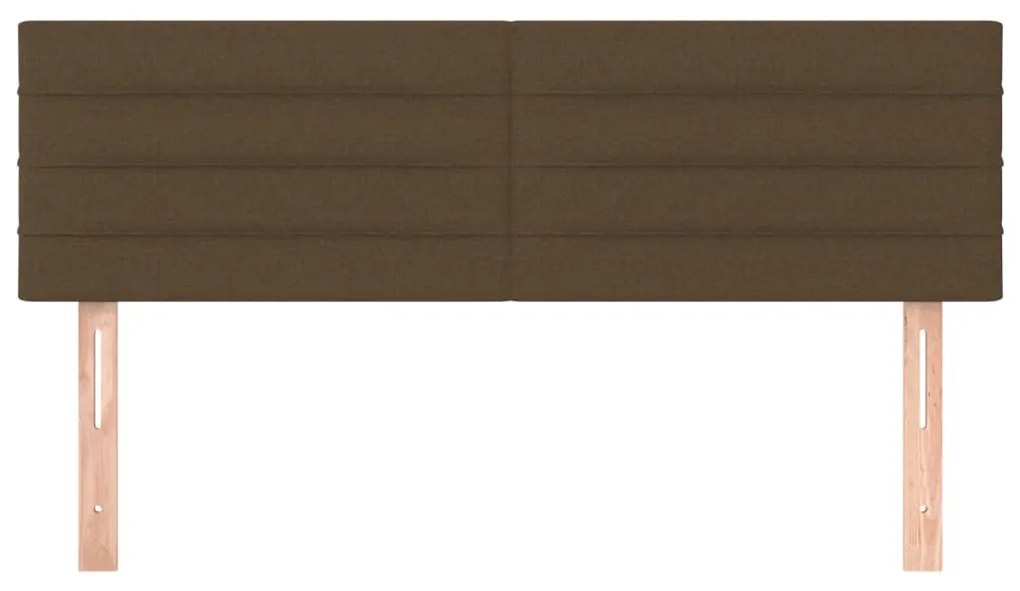 Testiere 2 pz marrone scuro 72x5x78/88 cm in tessuto