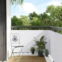 Paravento da Balcone Bianco 400x90 cm in Polyrattan 156284