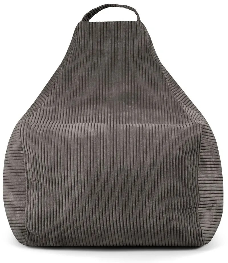 Puof a sacco color senape con rivestimento in velluto a coste Play Amuse – SLOWDOWN