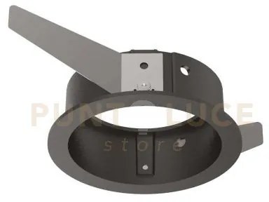 Bento prodotto componibile  cornice tonda 1 luce nero d.8cm