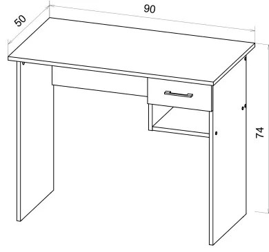 Scrivania RICO rovere artisan/grigio
