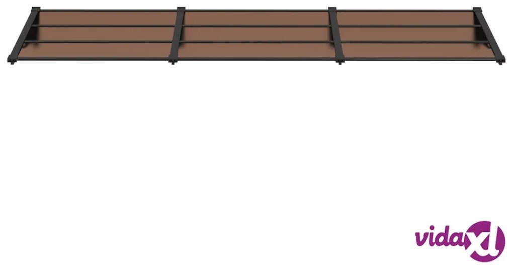 vidaXL Tettoia per Porta Nera 297,5x90 cm in Policarbonato