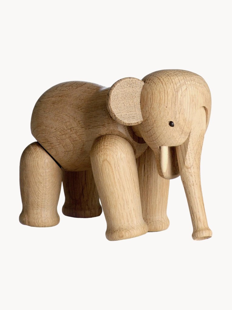 Oggetto decorativo fatto a mano in legno di quercia Elephant