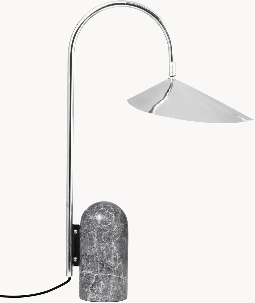 Lampada da tavolo grande regolabile con base in marmo Arum