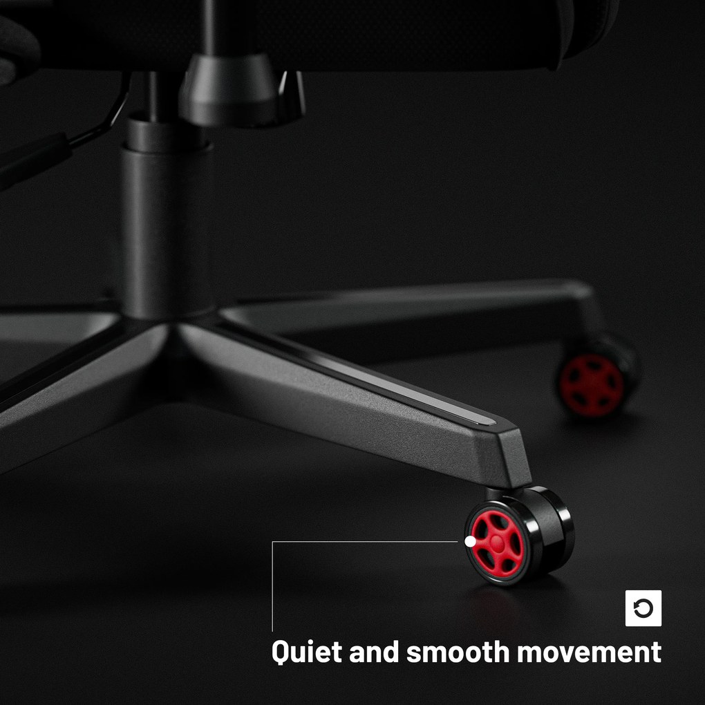 Sedia girevole da gaming Diablo X-Starter nera e rossa