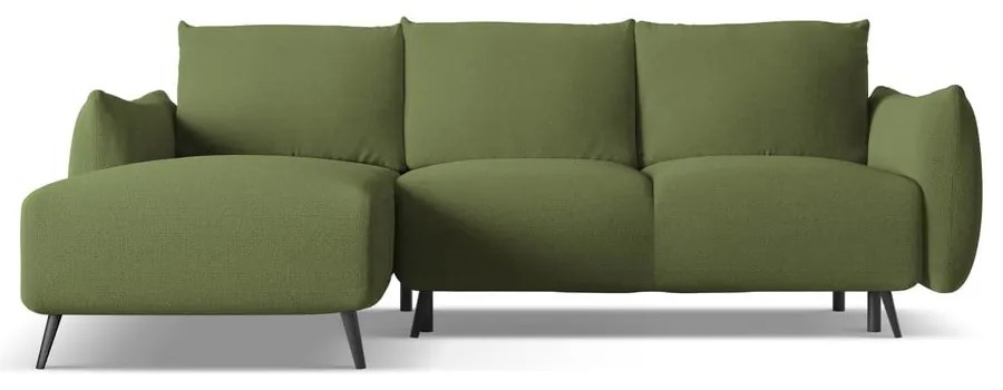 Divano angolare verde (con penisola a sinistra) Malie – Makamii